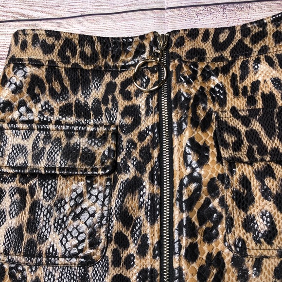 Herr Bottari small leopard print snakeskin texture mini skirt - Picture 3 of 6